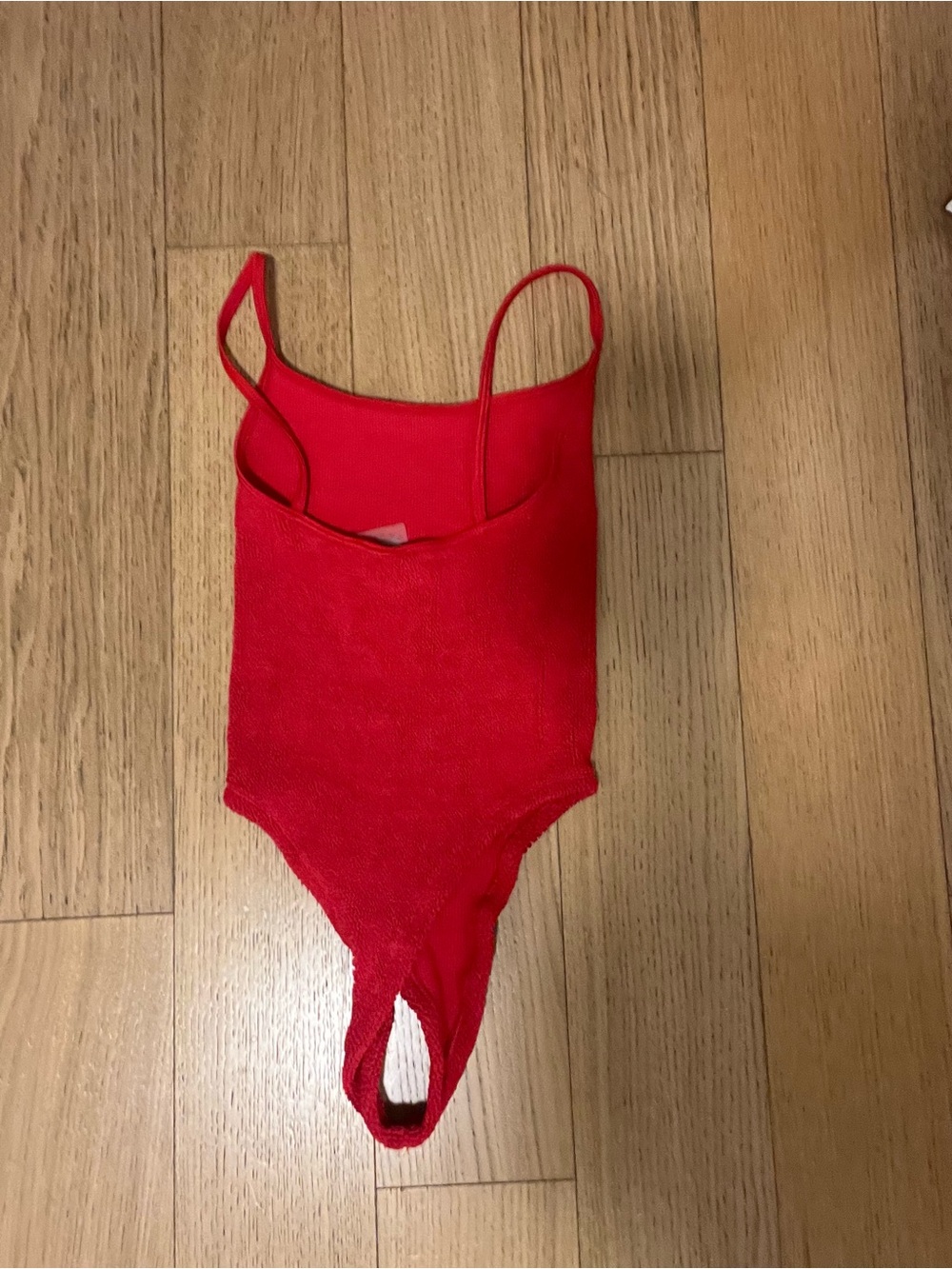 Hunza G Red Textured One-Piece Swimsuit - Picture 3 of 3